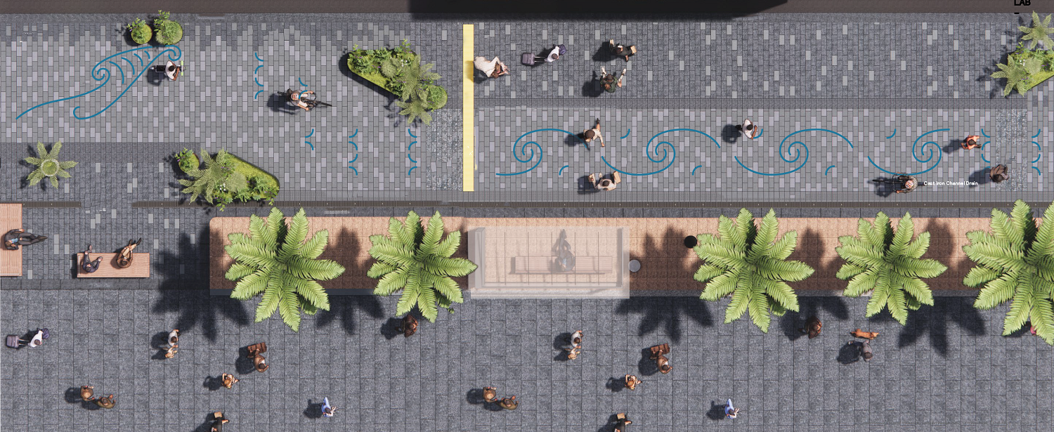 Queen Street Path render