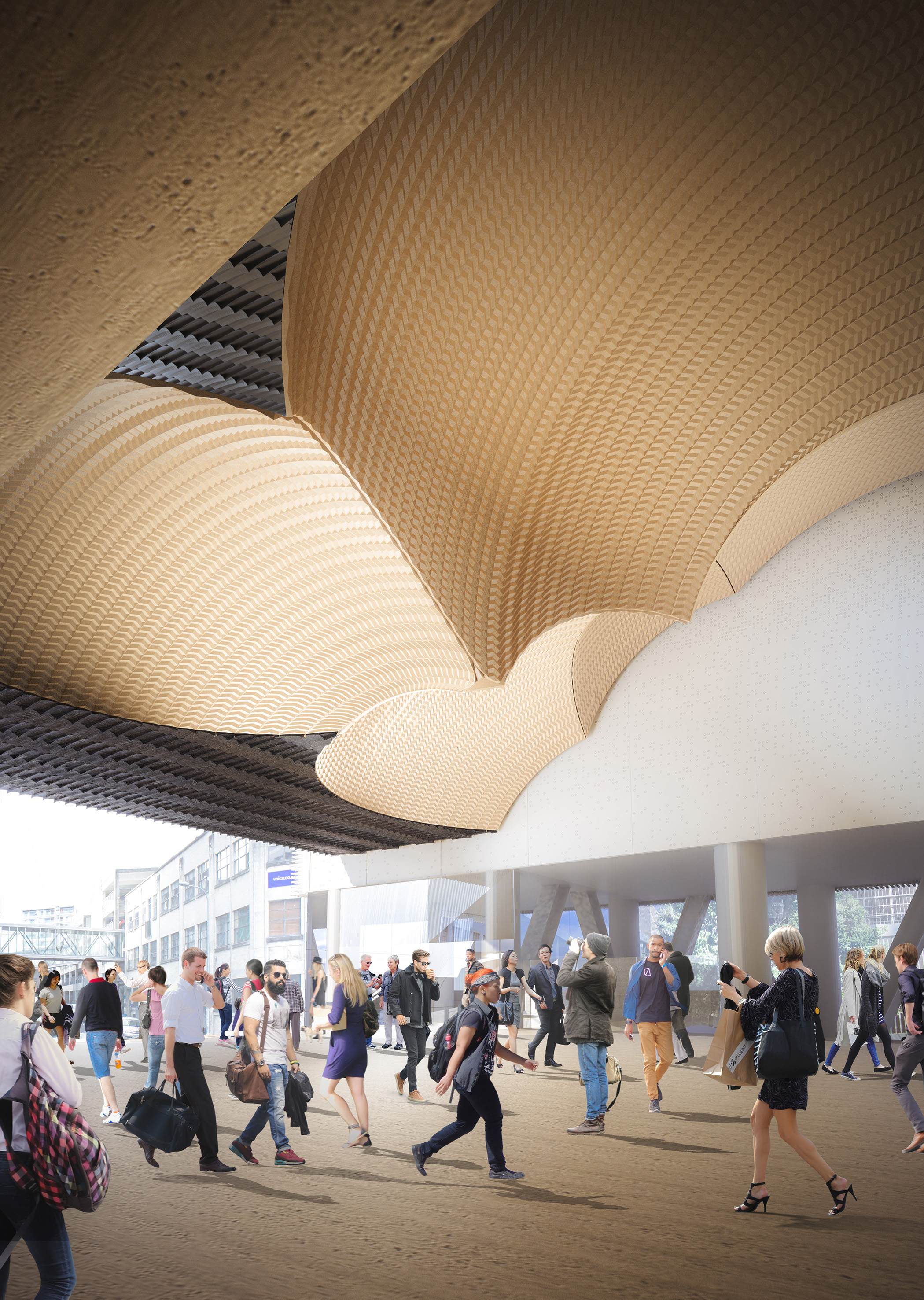 Artist’s impression of the new train station on K Road.